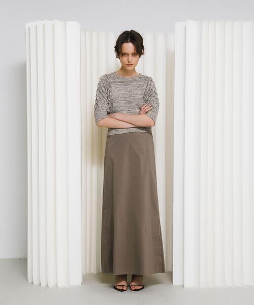 LAATO（ラート）の「lantern sleeve knit（ニット/セーター・レディース・その他1/ダークグレー/オフホワイト・FREE）」の7枚目の写真