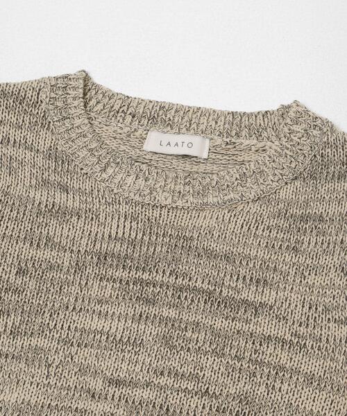 LAATO（ラート）の「lantern sleeve knit（ニット/セーター・レディース・その他1/ダークグレー/オフホワイト・FREE）」の12枚目の写真