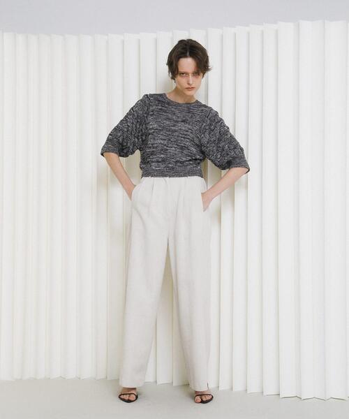 LAATO（ラート）の「lantern sleeve knit（ニット/セーター・レディース・その他1/ダークグレー/オフホワイト・FREE）」の18枚目の写真