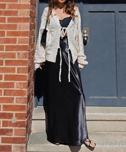 esutoreja（エストレジャ）の「2wayリボンニット（ニット/セーター・レディース・アイボリー・FREE）」の3枚目の写真