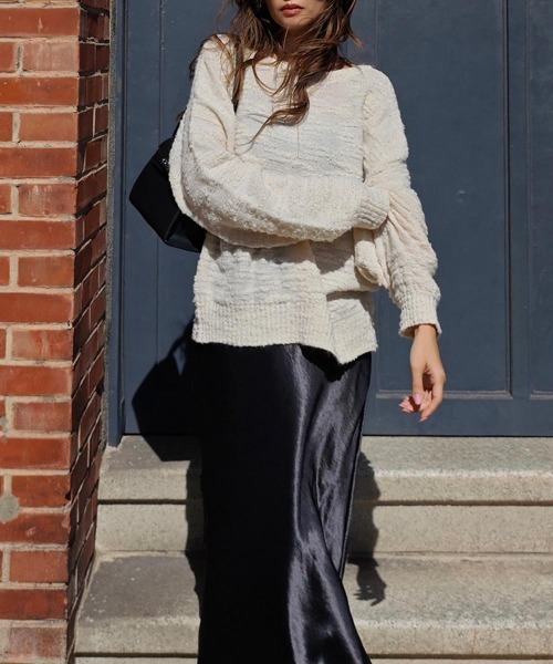 esutoreja（エストレジャ）の「2wayリボンニット（ニット/セーター・レディース・アイボリー・FREE）」の5枚目の写真