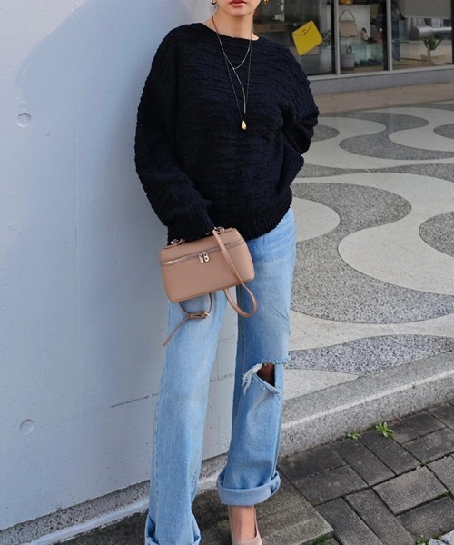 esutoreja（エストレジャ）の「2wayリボンニット（ニット/セーター・レディース・アイボリー・FREE）」の8枚目の写真