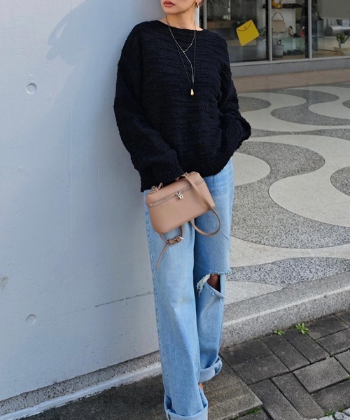 esutoreja（エストレジャ）の「2wayリボンニット（ニット/セーター・レディース・アイボリー・FREE）」の9枚目の写真