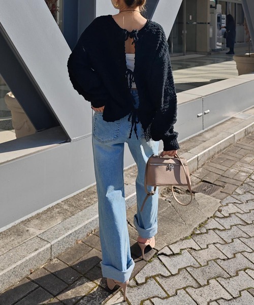 esutoreja（エストレジャ）の「2wayリボンニット（ニット/セーター・レディース・アイボリー・FREE）」の10枚目の写真