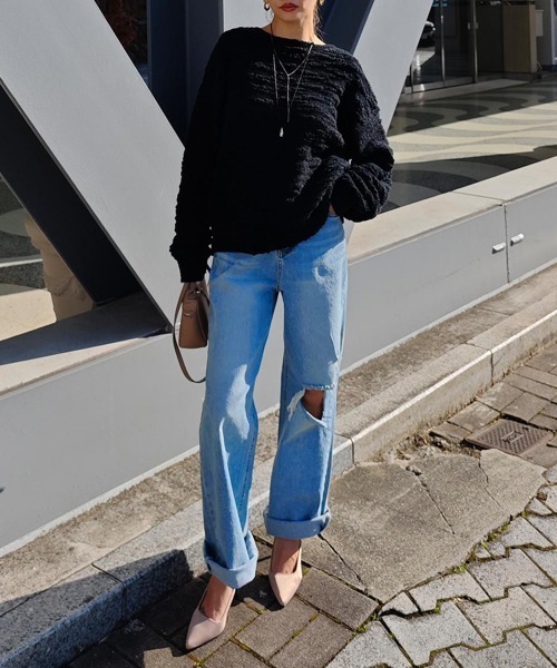 esutoreja（エストレジャ）の「2wayリボンニット（ニット/セーター・レディース・アイボリー・FREE）」の11枚目の写真