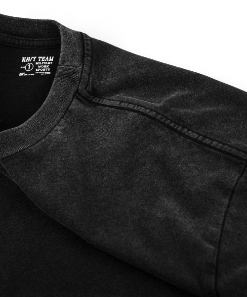 NAVYTEAM（ネイビーチーム）の「Pif-Pat ピグメントダイングロングTシャツ（Tシャツ/カットソー・レディース・ブラック・1/2/3）」の3枚目の写真