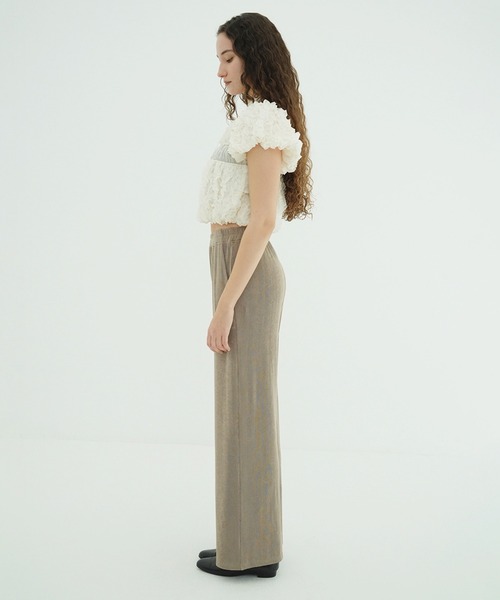 CLANE（クラネ）の「W FACE TOPSTITCHED FRILL TOPS（その他トップス・レディース・ブラック/アイボリー・2/1）」の7枚目の写真