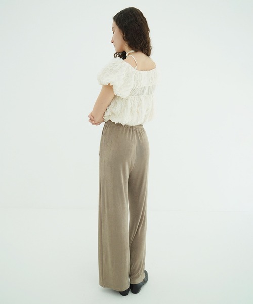CLANE（クラネ）の「W FACE TOPSTITCHED FRILL TOPS（その他トップス・レディース・ブラック/アイボリー・2/1）」の8枚目の写真