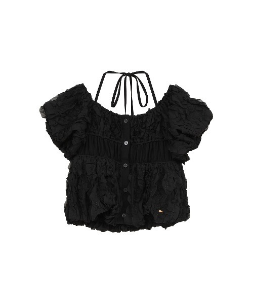 CLANE（クラネ）の「W FACE TOPSTITCHED FRILL TOPS（その他トップス