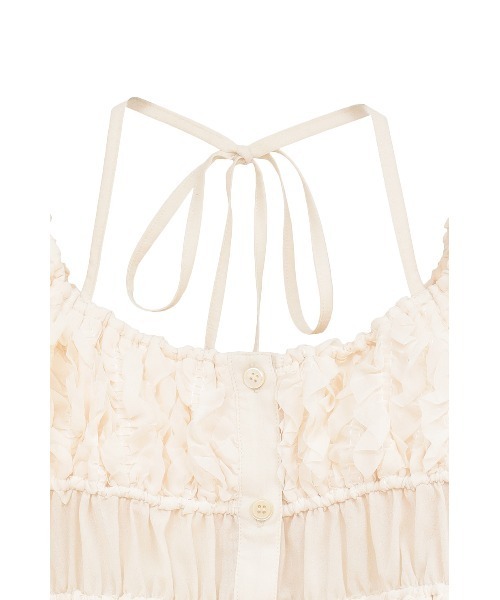 CLANE（クラネ）の「W FACE TOPSTITCHED FRILL TOPS（その他トップス・レディース・ブラック/アイボリー・2/1）」の18枚目の写真