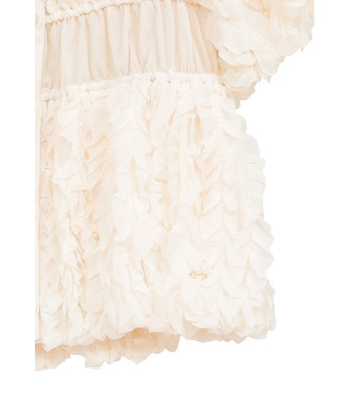 CLANE（クラネ）の「W FACE TOPSTITCHED FRILL TOPS（その他トップス・レディース・ブラック/アイボリー・2/1）」の20枚目の写真