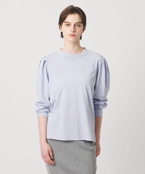 Pheeta(フィータ)の「<Pheeta>Emmy カーブ ロングスリーブ カットソー / 015C-CU6(Tシャツ/カットソー・レディース・ブラック/ライトブルー/ホワイト・FREE)」の3枚目の写真