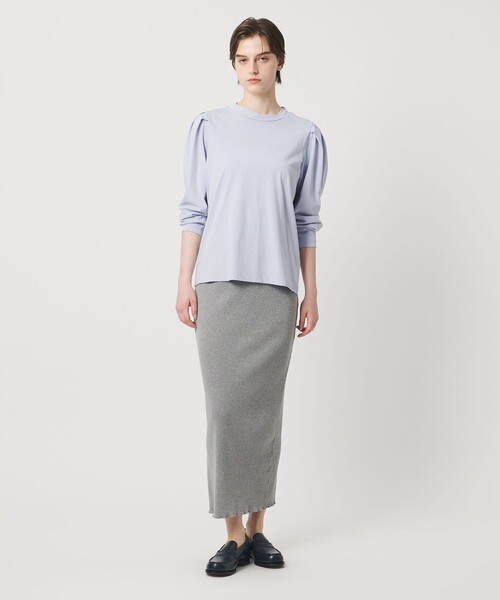 Pheeta(フィータ)の「<Pheeta>Emmy カーブ ロングスリーブ カットソー / 015C-CU6(Tシャツ/カットソー・レディース・ブラック/ライトブルー/ホワイト・FREE)」の5枚目の写真