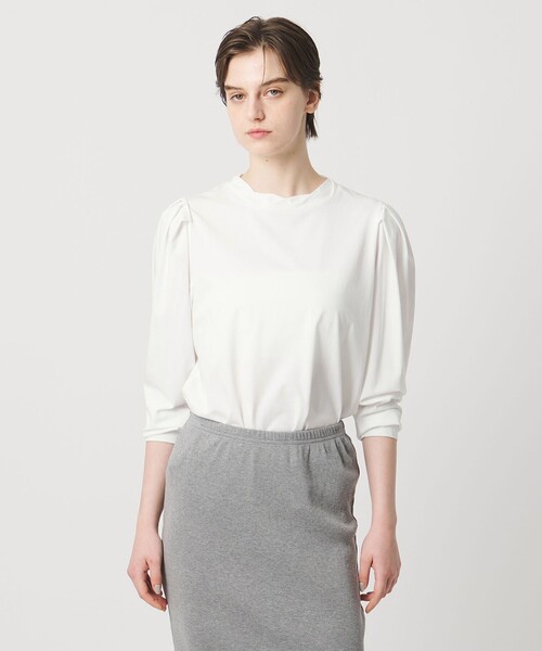 Pheeta(フィータ)の「<Pheeta>Emmy カーブ ロングスリーブ カットソー / 015C-CU6(Tシャツ/カットソー・レディース・ブラック/ライトブルー/ホワイト・FREE)」の6枚目の写真