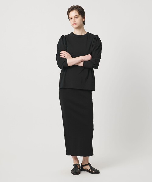 Pheeta(フィータ)の「<Pheeta>Emmy カーブ ロングスリーブ カットソー / 015C-CU6(Tシャツ/カットソー・レディース・ブラック/ライトブルー/ホワイト・FREE)」の9枚目の写真