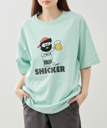 オジーサガラ刺繍 クルーネック 半袖Tシャツ