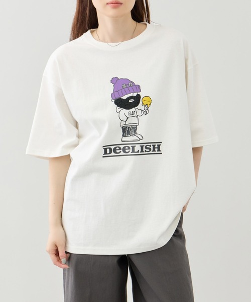 Mac-House(マックハウス)の「オジーサガラ刺繍 クルーネック 半袖Tシャツ(Tシャツ/カットソー・メンズ・ピンク/ホワイト系1/ホワイト系2/ブルーグリーン・M/L)」の9枚目の写真