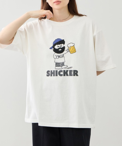 Mac-House(マックハウス)の「オジーサガラ刺繍 クルーネック 半袖Tシャツ(Tシャツ/カットソー・メンズ・ピンク/ホワイト系1/ホワイト系2/ブルーグリーン・M/L)」の12枚目の写真