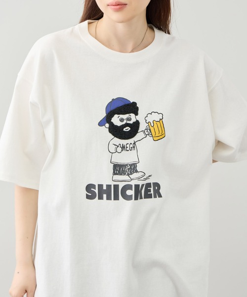 Mac-House(マックハウス)の「オジーサガラ刺繍 クルーネック 半袖Tシャツ(Tシャツ/カットソー・メンズ・ピンク/ホワイト系1/ホワイト系2/ブルーグリーン・M/L)」の13枚目の写真