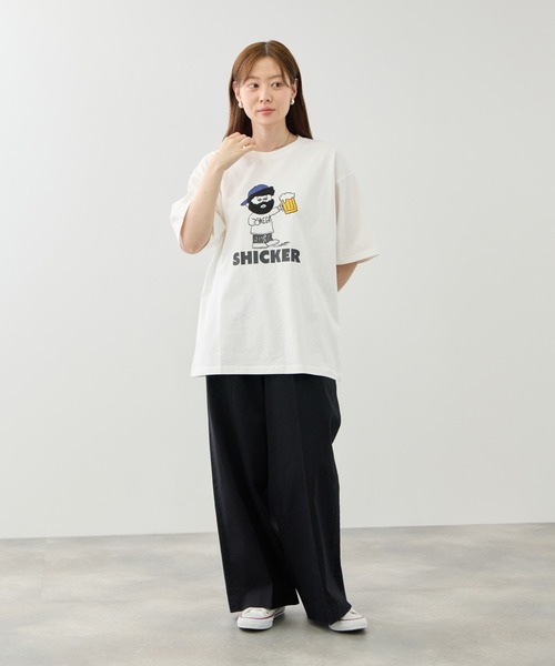 Mac-House(マックハウス)の「オジーサガラ刺繍 クルーネック 半袖Tシャツ(Tシャツ/カットソー・メンズ・ピンク/ホワイト系1/ホワイト系2/ブルーグリーン・M/L)」の14枚目の写真