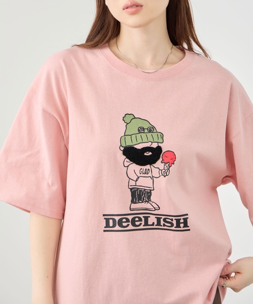 Mac-House(マックハウス)の「オジーサガラ刺繍 クルーネック 半袖Tシャツ(Tシャツ/カットソー・メンズ・ピンク/ホワイト系1/ホワイト系2/ブルーグリーン・M/L)」の16枚目の写真