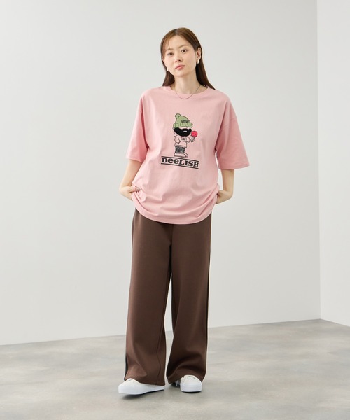 Mac-House(マックハウス)の「オジーサガラ刺繍 クルーネック 半袖Tシャツ(Tシャツ/カットソー・メンズ・ピンク/ホワイト系1/ホワイト系2/ブルーグリーン・M/L)」の17枚目の写真