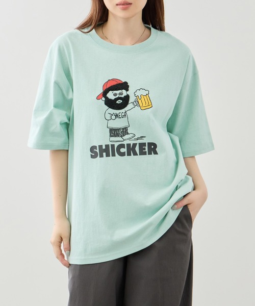 Mac-House(マックハウス)の「オジーサガラ刺繍 クルーネック 半袖Tシャツ(Tシャツ/カットソー・メンズ・ピンク/ホワイト系1/ホワイト系2/ブルーグリーン・M/L)」の18枚目の写真