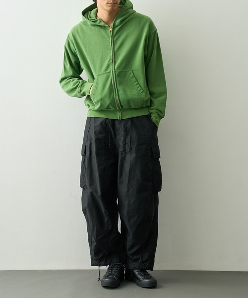 REMI RELIEF（レミレリーフ）の「【REMI RELIEF/レミレリーフ】SP加工裏毛ZIPパーカー New Fit（パーカー・メンズ・グレー/サックスブルー/グリーン・M/L）」の15枚目の写真
