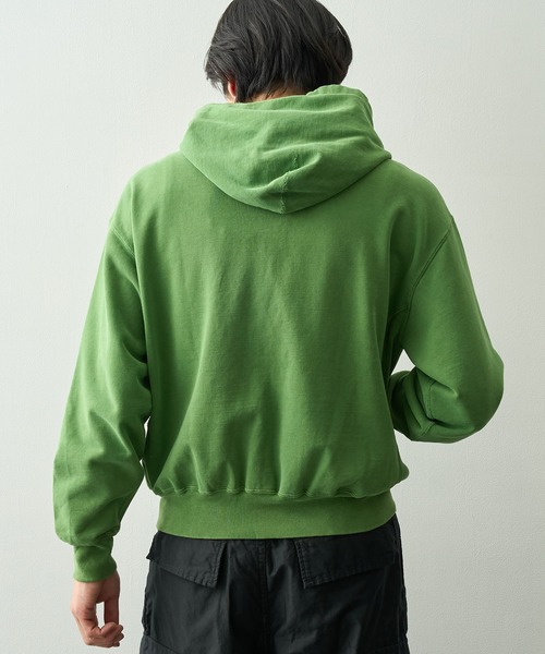 REMI RELIEF（レミレリーフ）の「【REMI RELIEF/レミレリーフ】SP加工裏毛ZIPパーカー New Fit（パーカー・メンズ・グレー/サックスブルー/グリーン・M/L）」の14枚目の写真