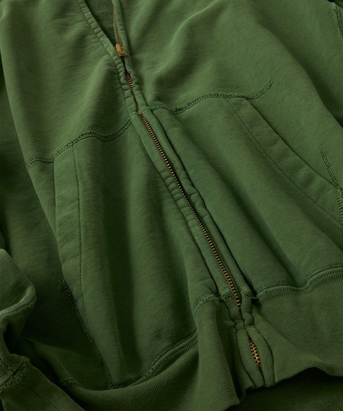 REMI RELIEF（レミレリーフ）の「【REMI RELIEF/レミレリーフ】SP加工裏毛ZIPパーカー New Fit（パーカー・メンズ・グレー/サックスブルー/グリーン・M/L）」の22枚目の写真