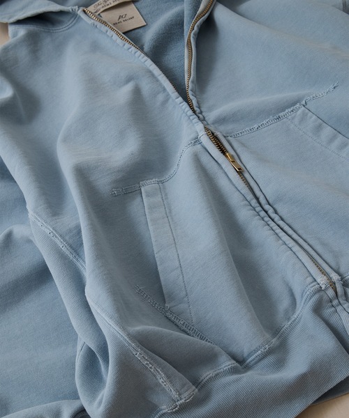 REMI RELIEF（レミレリーフ）の「【REMI RELIEF/レミレリーフ】SP加工裏毛ZIPパーカー New Fit（パーカー・メンズ・グレー/サックスブルー/グリーン・M/L）」の19枚目の写真