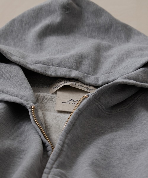 REMI RELIEF（レミレリーフ）の「【REMI RELIEF/レミレリーフ】SP加工裏毛ZIPパーカー New Fit（パーカー・メンズ・グレー/サックスブルー/グリーン・M/L）」の16枚目の写真