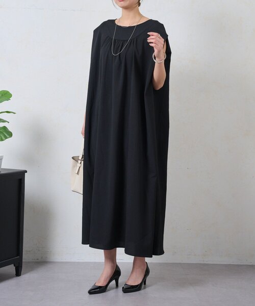 Jena espace merveilleux(ジェナ エスパスメルヴェイユ)の「リラックスギャザーワンピース(ワンピース・レディース・ベージュ/ブラック・FREE)」の16枚目の写真