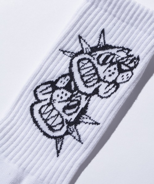 XLARGE（エクストララージ）の「DOG SOCKS（ソックス/靴下・メンズ・オレンジ/ブラック/ホワイト・ONE SIZE）」の11枚目の写真