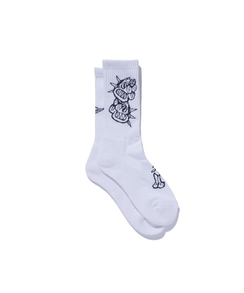XLARGE（エクストララージ）の「DOG SOCKS（ソックス/靴下・メンズ・オレンジ/ブラック/ホワイト・ONE SIZE）」の9枚目の写真