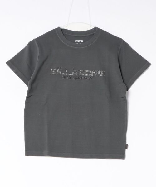 BILLABONG(ビラボン)の「BILLABONG/ビラボン 半袖 Tシャツ クロップド丈 ショート丈 STUDS LOGO BABY FIT TEE BG01C214(Tシャツ/カットソー・レディース・ブルー/オフホワイト/レッド/スミクロ・L/M)」の1枚目の写真
