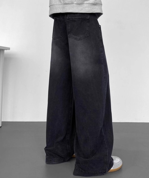 link lot(リンクロット)の「ウォッシュ加工バックゴムバルーンデニムパンツ(デニムパンツ・メンズ・ブラック/ブルー・M/L)」の9枚目の写真
