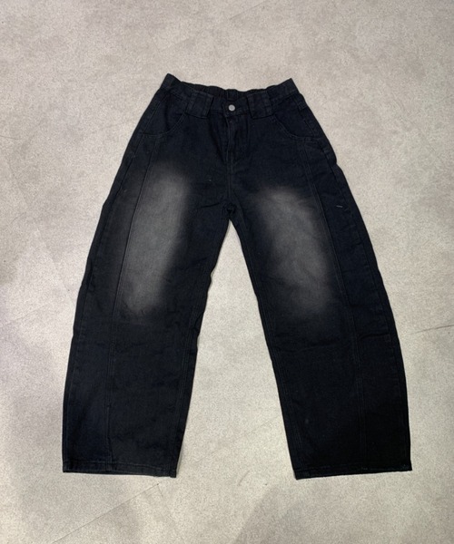 link lot(リンクロット)の「ウォッシュ加工バックゴムバルーンデニムパンツ(デニムパンツ・メンズ・ブラック/ブルー・M/L)」の11枚目の写真