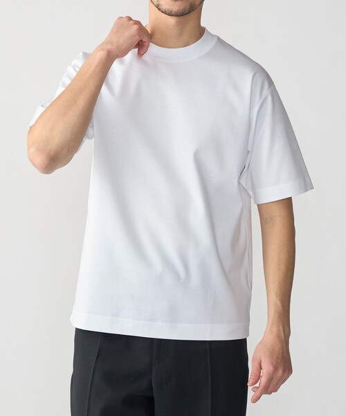 SHIPS(シップス)の「SHIPS: MADE IN JAPAN クルーネック ハイゲージ ポンチ ライト Tシャツ(Tシャツ/カットソー・メンズ・ロイヤルブルー/ホワイト/キャメル/ライトグリーン/ブラック/ライトブルー/クリーム/ダークグリーン/ネイビー・SMALL/MEDIUM/LARGE/X-LARGE)」の1枚目の写真