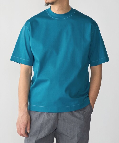 SHIPS(シップス)の「SHIPS: MADE IN JAPAN クルーネック ハイゲージ ポンチ ライト Tシャツ(Tシャツ/カットソー・メンズ・ロイヤルブルー/ホワイト/キャメル/ライトグリーン/ブラック/ライトブルー/クリーム/ダークグリーン/ネイビー・SMALL/MEDIUM/LARGE/X-LARGE)」の8枚目の写真