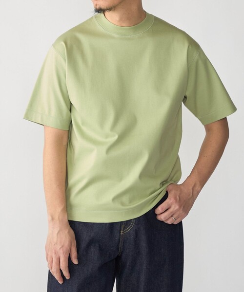 SHIPS(シップス)の「SHIPS: MADE IN JAPAN クルーネック ハイゲージ ポンチ ライト Tシャツ(Tシャツ/カットソー・メンズ・ロイヤルブルー/ホワイト/キャメル/ライトグリーン/ブラック/ライトブルー/クリーム/ダークグリーン/ネイビー・SMALL/MEDIUM/LARGE/X-LARGE)」の5枚目の写真
