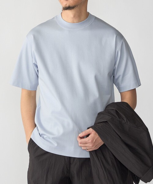 SHIPS(シップス)の「SHIPS: MADE IN JAPAN クルーネック ハイゲージ ポンチ ライト Tシャツ(Tシャツ/カットソー・メンズ・ロイヤルブルー/ホワイト/キャメル/ライトグリーン/ブラック/ライトブルー/クリーム/ダークグリーン/ネイビー・SMALL/MEDIUM/LARGE/X-LARGE)」の6枚目の写真