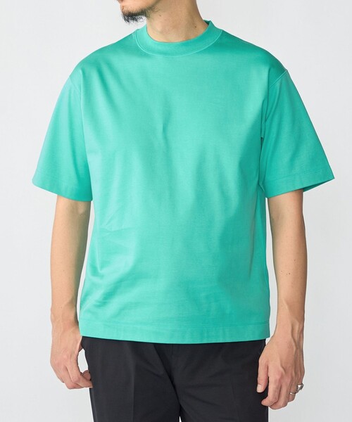 SHIPS(シップス)の「SHIPS: MADE IN JAPAN クルーネック ハイゲージ ポンチ ライト Tシャツ(Tシャツ/カットソー・メンズ・ロイヤルブルー/ホワイト/キャメル/ライトグリーン/ブラック/ライトブルー/クリーム/ダークグリーン/ネイビー・SMALL/MEDIUM/LARGE/X-LARGE)」の4枚目の写真