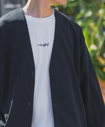 UVカット梨地カーディガン+刺繍Tシャツセット(楽着シリーズ)
