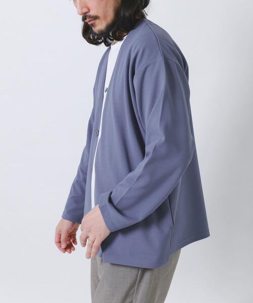 ITEMS URBANRESEARCH(アイテムズ アーバンリサーチ)の「UVカット梨地カーディガン+刺繍Tシャツセット(楽着シリーズ)(カーディガン/ボレロ・メンズ・ベージュ/ブラック/チャコールグレー/ブルー・LARGE/MEDIUM)」の8枚目の写真
