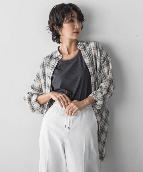 【WEB限定】“さっと着てオシャレ”シアーチェックシャツ