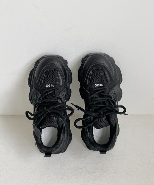 Shoes in Closet（シューズインクローゼット）の「軽量 厚底 ボリュームソール スニーカー 578（スニーカー・レディース・ブラック/ホワイト/グレー・L/LL/M/S）」の19枚目の写真
