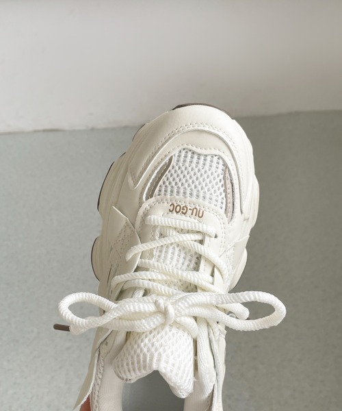 Shoes in Closet（シューズインクローゼット）の「軽量 厚底 ボリュームソール スニーカー 578（スニーカー・レディース・ブラック/ホワイト/グレー・L/LL/M/S）」の7枚目の写真