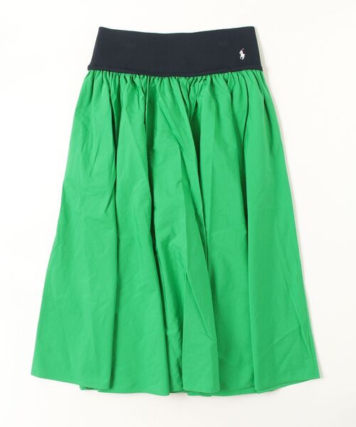 POLO RALPH LAUREN(ポロ ラルフ ローレン)の「コントラストウエストバンド Aライン スカート(スカート・レディース・グリーン・S/M/XS)」の6枚目の写真