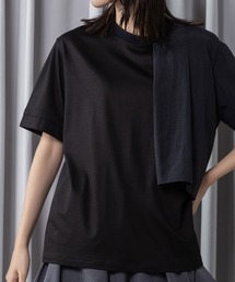 【接触冷感 / 撥水加工 / 花粉防止】コンビネーションデザインTシャツ